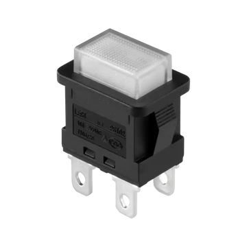 PRK0151 Nyomókapcsoló kétállású ON-OFF, fekete 250V 16A 4PIN