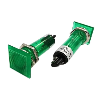 PRK1031 Beépíthető visszajelző, 14x14mm 230V AC, zöld színű