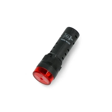 PRK1036 Beépíthető LED visszajelző hangjelzéssel, 19mm 12V DC, piros színű