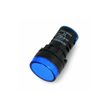PRK1045 Beépíthető LED visszajelző, 28mm 12V AC/DC, kék színű