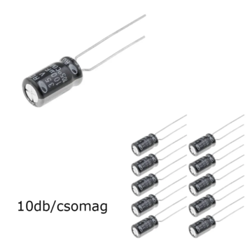SK100-35-105 Elektrolit kondenzátor, 100µF/35V 105°C, Ø6,5x12mm, 10db/csomag