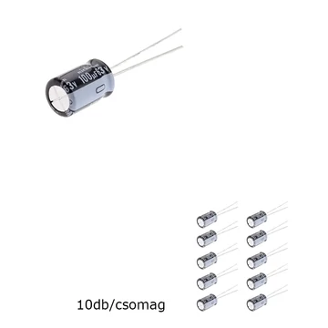 SK100-63-105WL Elektrolit kondenzátor, 100µF/63V 105°C, Ø8x16mm, 10db/csomag