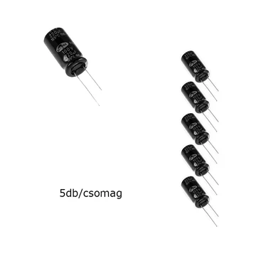 Elektrolit kondenzátor, 220µF/100V 105°C, Ø16x26mm, 5db/csomag