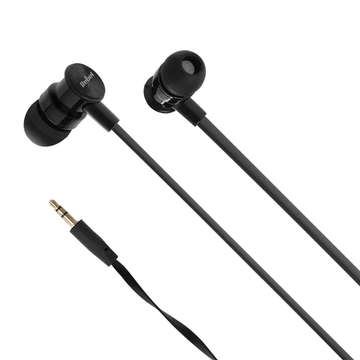 SLU0061 REBEL Sztereó fülhallgató 3,5mm jack csatlakozóval, fekete