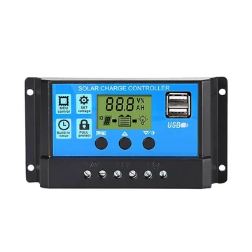SOL0009 Töltésvezérlő szolár panelhez, 12/24V 30A