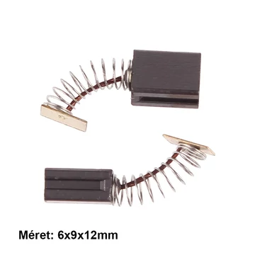 Szénkefe szerszámgépbe, 6x9x12mm, 2db/csomag