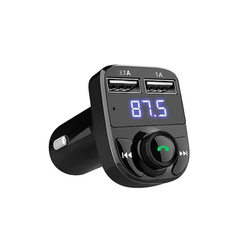 TRANS035 FM Transmitter és Dual USB töltő Bluetooth kihangosítással, X8