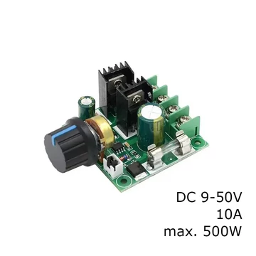 Egyenáramú villanymotor fordulatszám szabályzó, DC9-50V, max. 500W