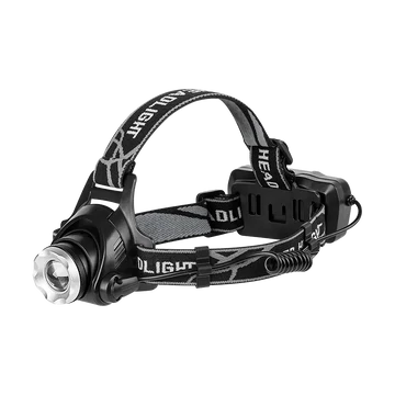 URZ0936-1 Rebel fejlámpa, 10W CREE LED, 2db 1500mAh akkumulátorral, zoom funkció