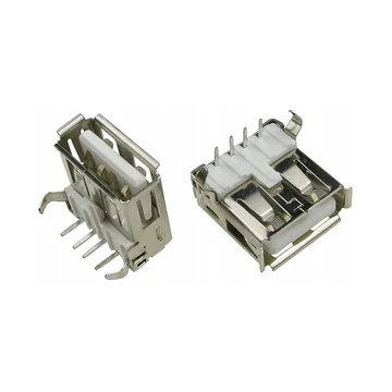 WTY-USB02 Nyákba forrasztható USB aljzat, vízszintes, fekvő
