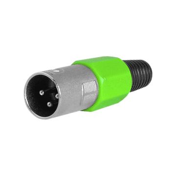 WTY0054-D Forrasztható XLR dugó kábelre, 3 pólusú, fém, zöld