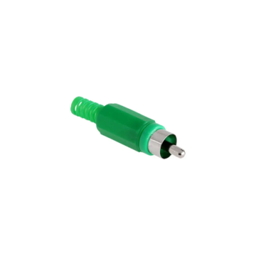 WTY0061-D Forrasztható RCA dugó kábelre, műanyag, zöld