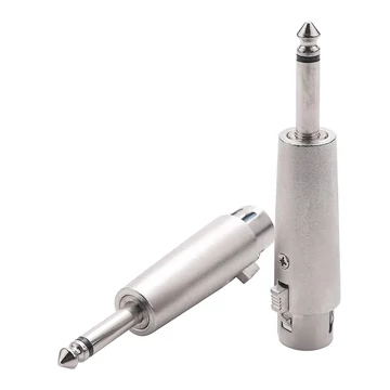Jack - XLR átalakító, XLR aljzat - 6,3mm mono jack dugó
