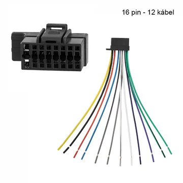 ZLA0872A Autórádió ISO csatlakozó, beköthető, Sony