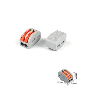 Oldható vezetékösszekötő gyorscsatlakozó 2 vezetékes