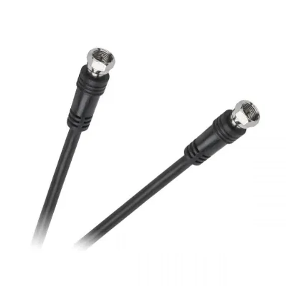 KPO2288-1,5 Antenna kábel, F dugó - F dugó, fekete, 1,5m