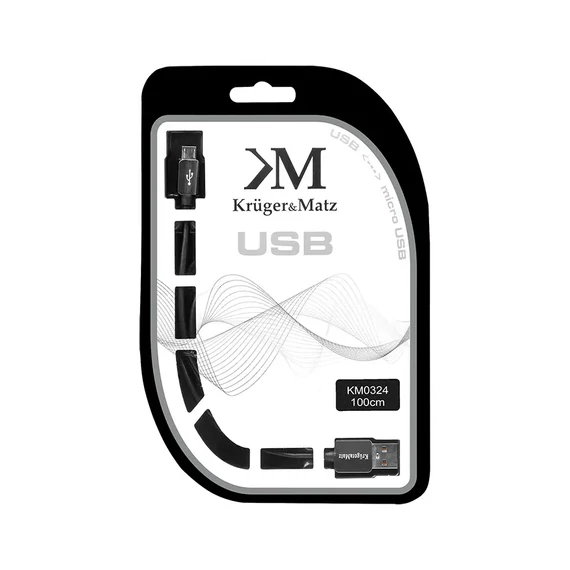 KM0324 Krüger&Matz USB-Micro USB kábel 1m KM0324 Krüger&Matz USB-Micro USB kábel 1m