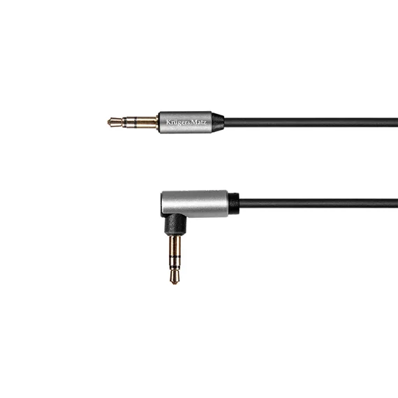 3,5mm jack dugó - dugó spirál kábel 1m (egyenes-pipa) Krüger&Matz
