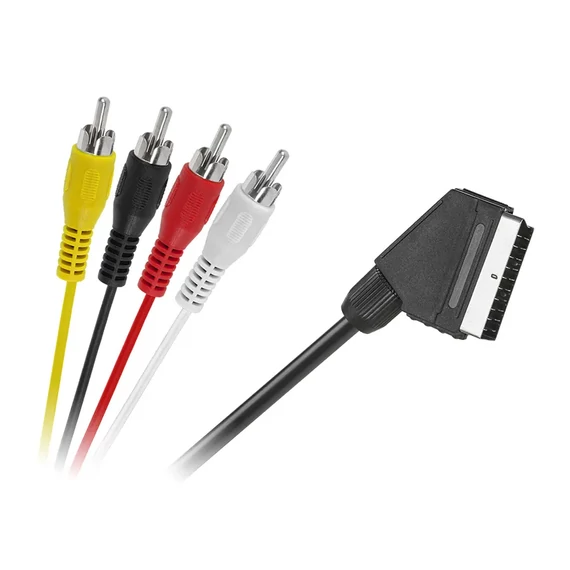 Euro scart - 4RCA kábel 150cm