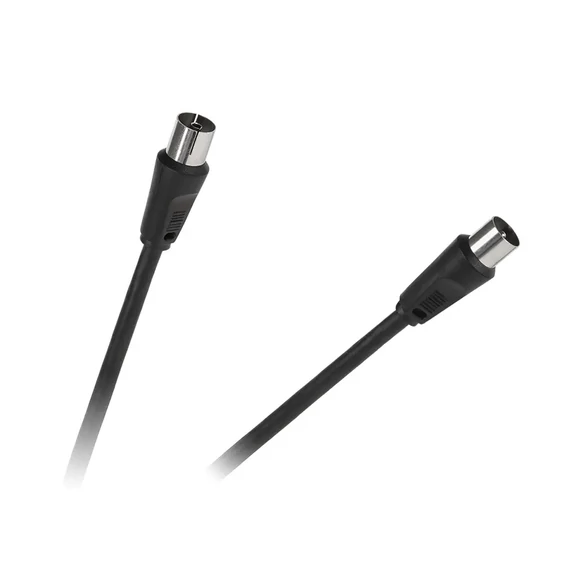 KPO2735A-1,5 RF kábel, fekete színű (koax dugó - koax aljzat), 1,5m