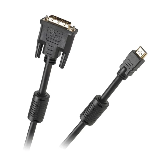 KPO3701-1,5 DVI - HDMI kábel, DVI dugó 18+1 PIN - HDMI dugó, 1,5m