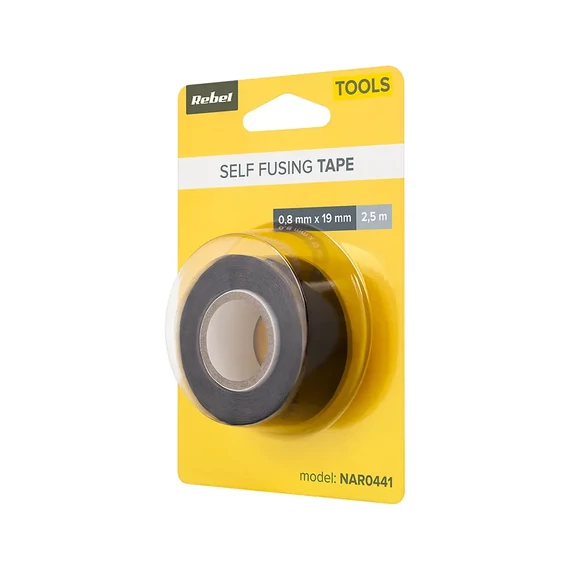 NAR0441 Önvulkanizáló szalag, fekete színű, 19mm x 0,8mm x 2,5m REBEL