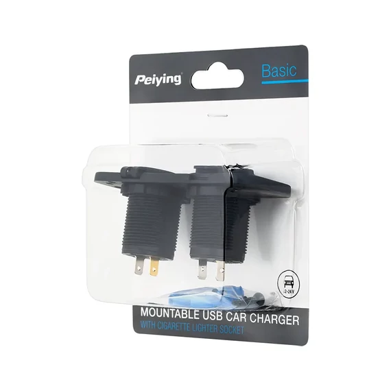PY-CHR0002 Beépíthető szivargyújtó aljzat és DUAL USB töltő PEIYING