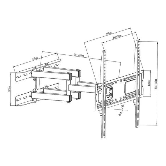 UCH0217 CABLETECH Falitartó LCD/LED TV-hez 26-55coll max. 35kg