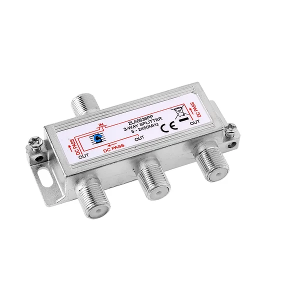 ZLA0636PP Koax kábel elosztó, splitter, F csatlakozós, 3 kimenet, 5-2450MHz