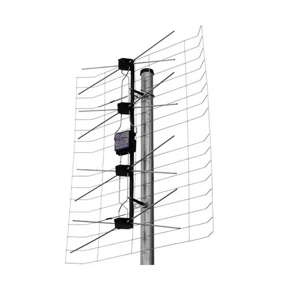 ANT0000B-10 Digitális kültéri TV antenna, lepke, DVB-T/DVB-T2, erősítő panellel és tápegységgel