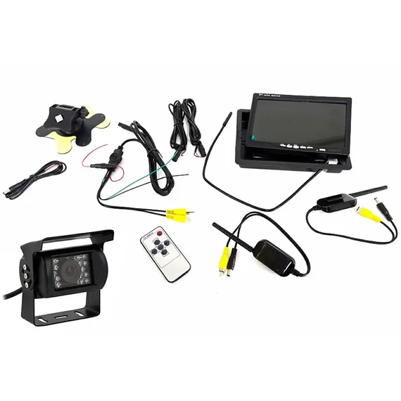 Vezeték nélküli tolatókamera szett LCD kijezlővel 7coll Vezeték nélküli tolatókamera szett LCD kijezlővel 7coll