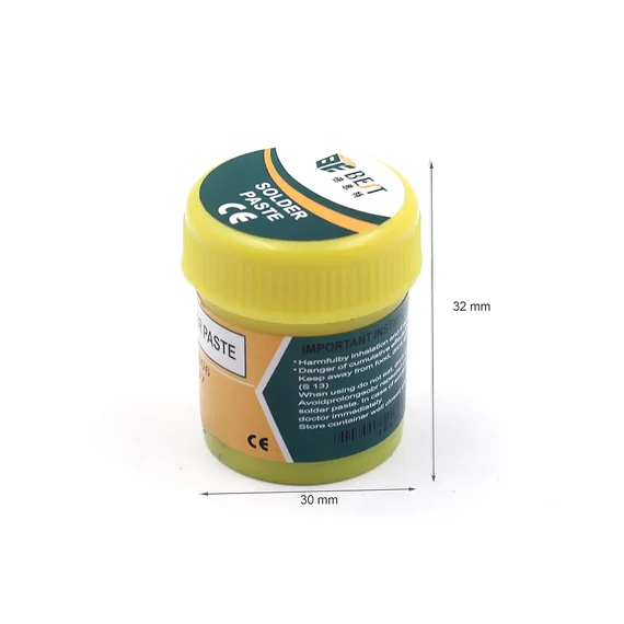 CHE1573C Közepes hőmérsékletű, óntartalmú forrasztó paszta 40gr, Sn63/Pb37 183°C, BST-506