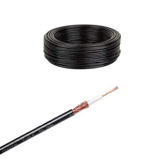 Koax kábel H155, fekete, RÉZ, 50Ohm 2,4GHz, 100m/tekercs