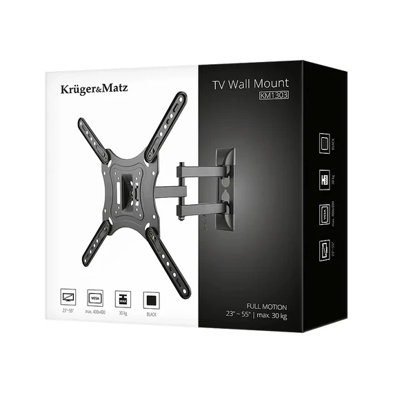 Krüger&Matz TV és monitortartó állvány 23-55coll max. 30kg Krüger&Matz TV és monitortartó állvány 23-55coll max. 30kg