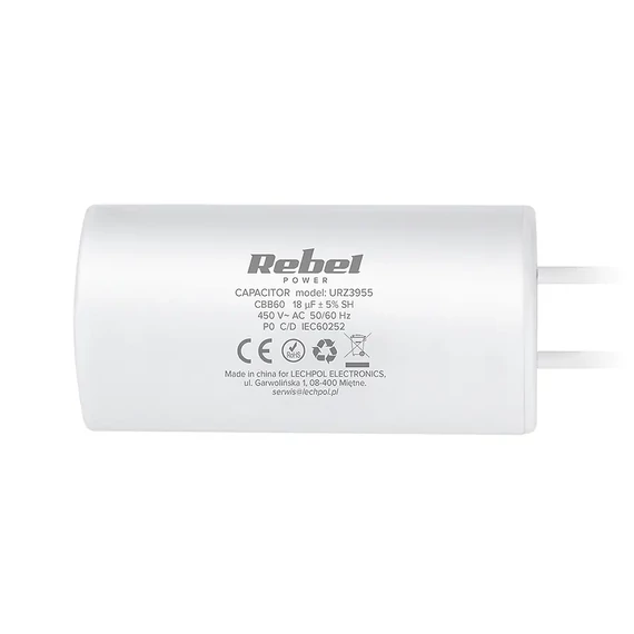 Kondenzátor villanymotorhoz 18uF/450V vezetékes Kondenzátor villanymotorhoz 18uF/450V vezetékes