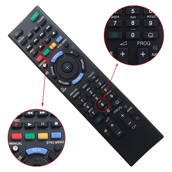 Sony RM-ED047 távirányító prémium minőség LED TV-hez, utángyártott, RM-LD825 Sony RM-ED047 távirányító prémium minőség LED TV-hez, utángyártott, RM-LD825
