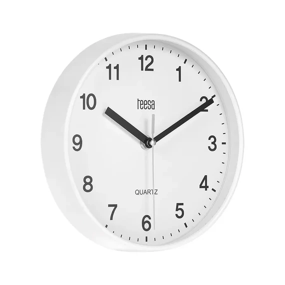 Teesa falióra, fehér színű 20cm Teesa falióra, fehér színű 20cm