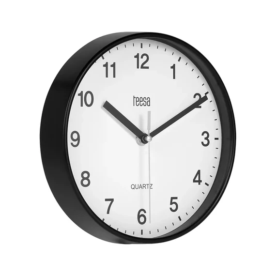 Teesa falióra, fekete színű 20cm Teesa falióra, fekete színű 20cm