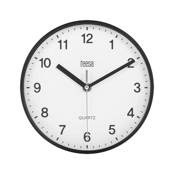 Teesa falióra, fekete színű 20cm Teesa falióra, fekete színű 20cm