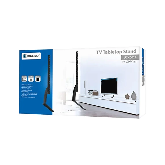 CABLETECH Asztali TV tartó konzol, fekete színű, 27-60coll max. 40kg CABLETECH Asztali TV tartó konzol, fekete színű, 27-60coll max. 40kg