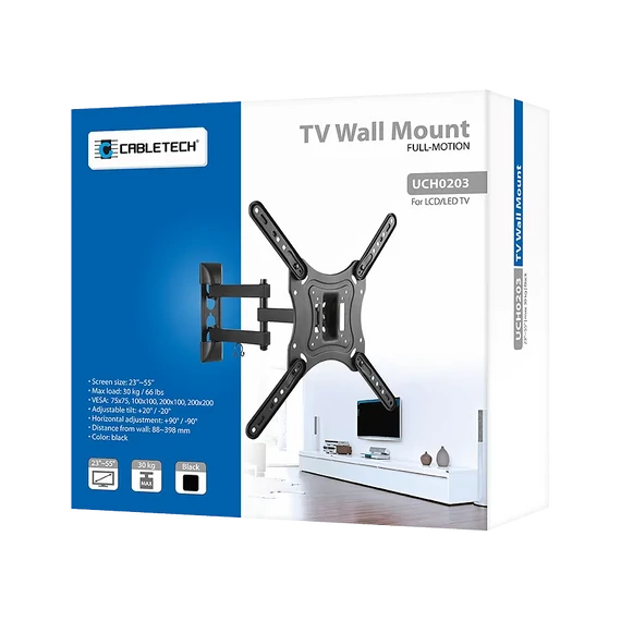 UCH0203 CABLETECH Falitartó LCD/LED TV-hez 23-55coll max. 30kg