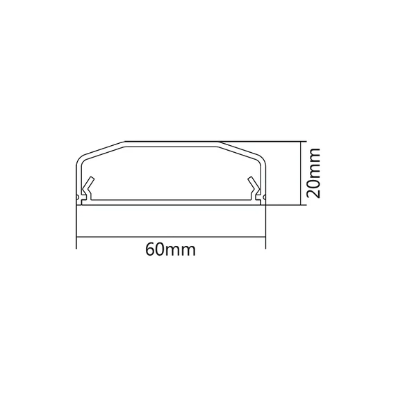 UCH0206 Kábelcsatorna TV falitartóhoz, fehér színű, műanyag, 60x20x750mm, Cabletech UCH0206 Kábelcsatorna TV falitartóhoz, fehér színű, műanyag, 60x20x750mm, Cabletech