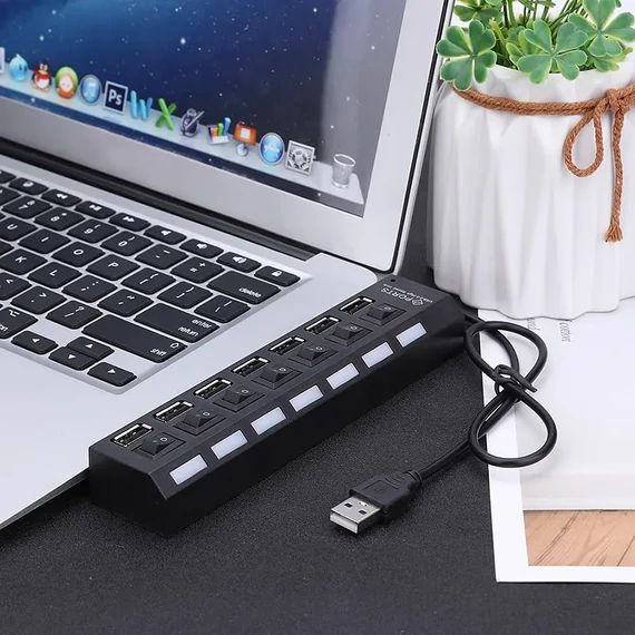 USB 2.0 HUB 7 portos kapcsolható