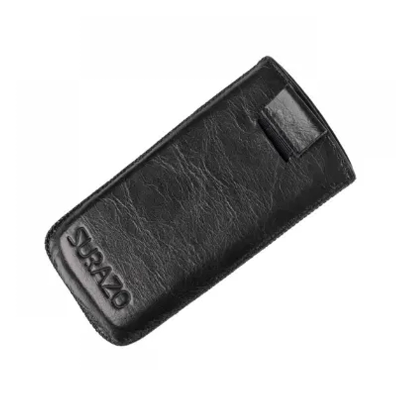 GSM0467 Valódi bőrtok, S méret, fekete