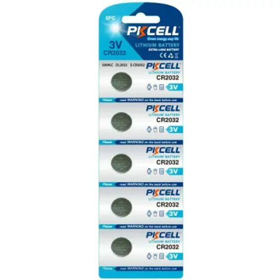 BAT-PK08 PKCELL CR2032 Líthium elem 5db/bl. termékdíj fizetve
