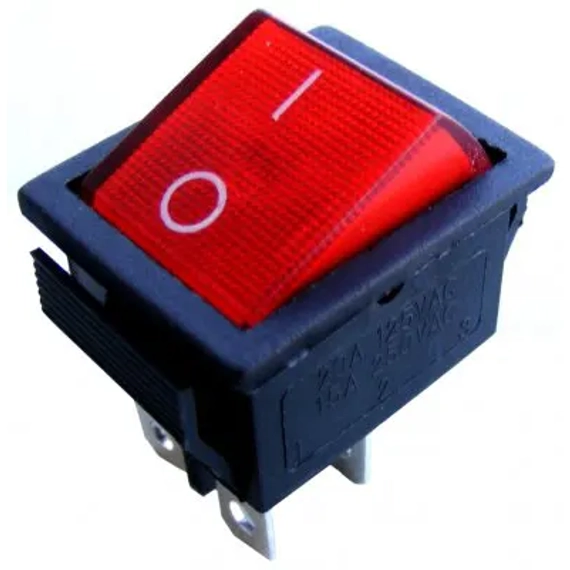 PRK0006T-B Billenőkapcsoló, piros színű 250VAC 15A, MK-521AC termékdíj fizetve