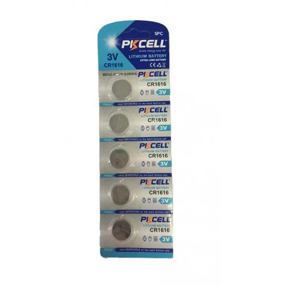 BAT-PK22 PKCELL CR1616 3V Líthium elem 5db/bl. termékdíj fizetve