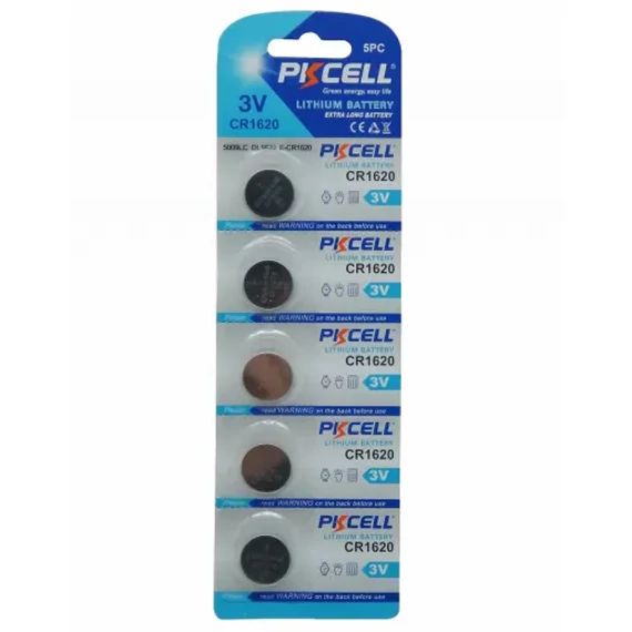 BAT-PK23 PKCELL CR1620 3V Líthium elem 5db/bl. termékdíj fizetve