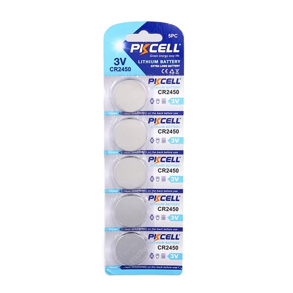 BAT-PK25 PKCELL CR2450 3V Líthium elem 5db/bl. termékdíj fizetve