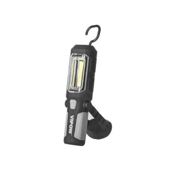 URZ0908 Tölthető COB LED műhelylámpa, mágneses/akasztható, 250lm